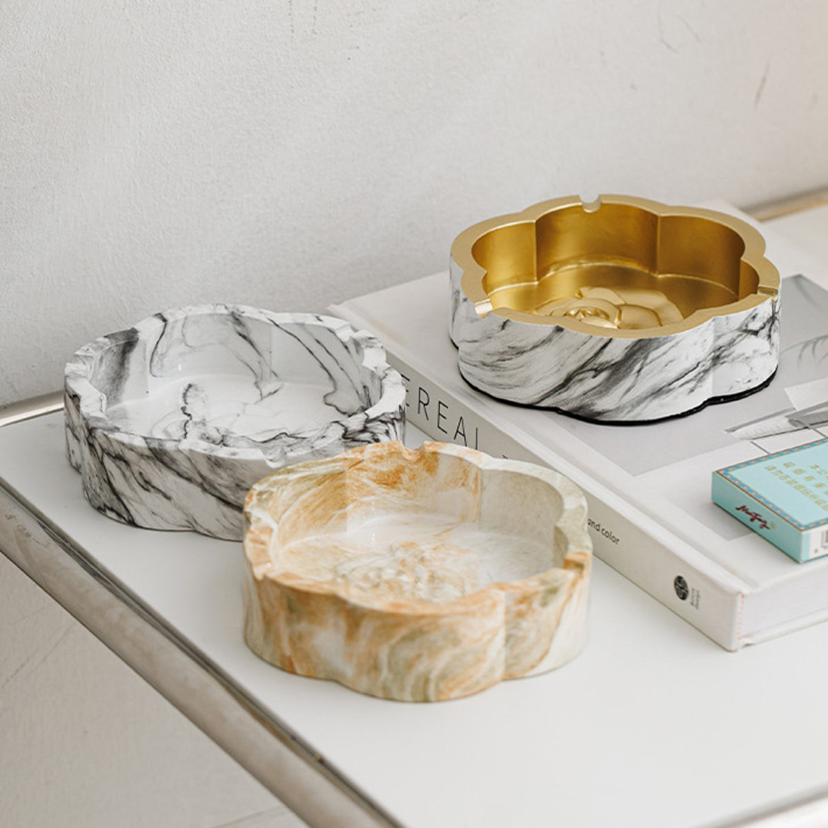 Ceramic Ashtray Flower Shape Pattern – Ashtray Planet