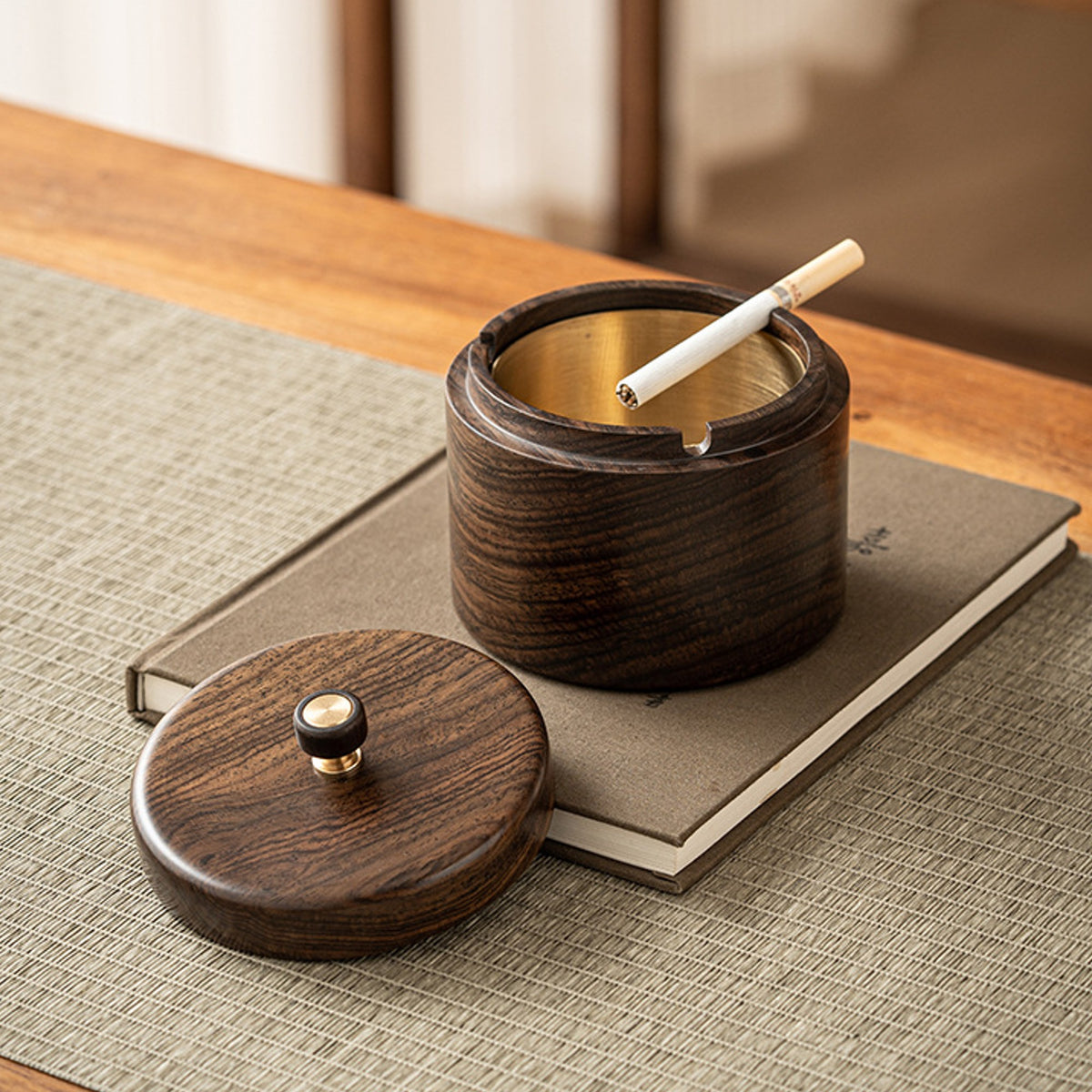 Outdoor-Covered-Ashtray-Wooden