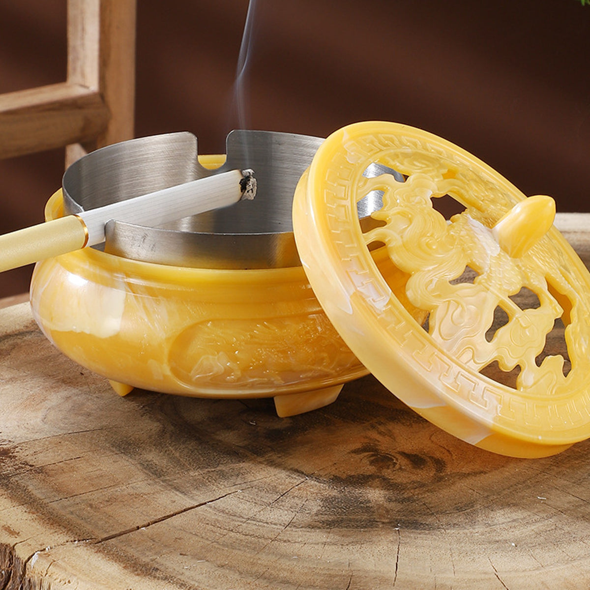 Ashtray with Lid cum Incense Burner Ashtray