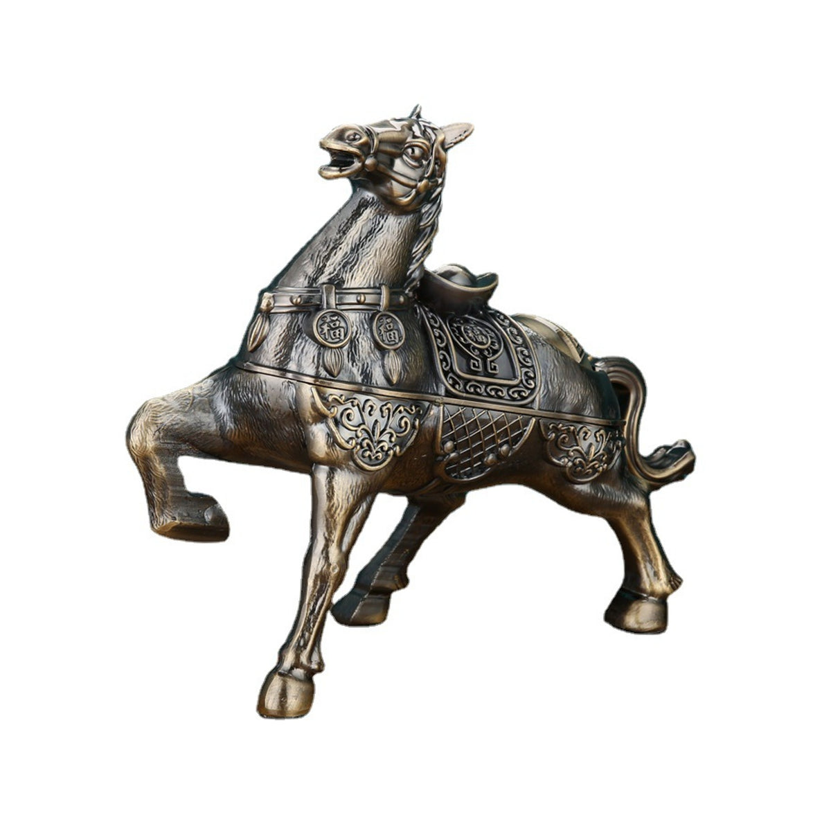 Fortune Horse Ashtray with Lid Metal Covered Large – Ashtray Planet