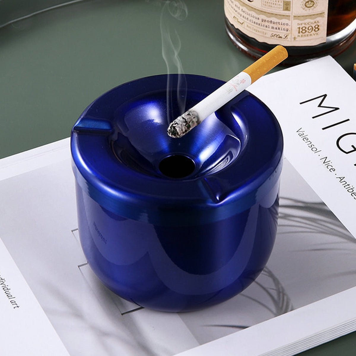 Outdoor Ashtray with Lid Stainless Steel Ashtray