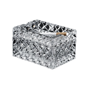 Crystal Glass Ashtray with Lid and Storage Space: The Perfect Addition to Your Home Décor
