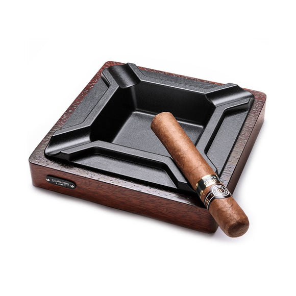 classy cigar ashtray square large ceramic wood