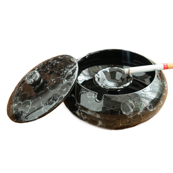 outdoor ashtray for patio with lid large marble windproof
