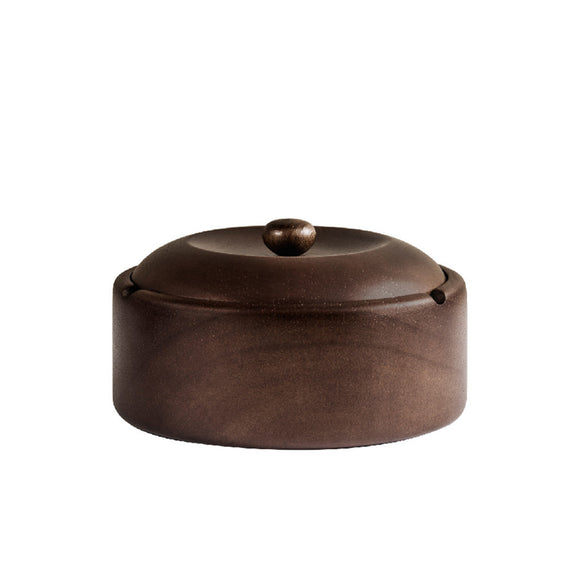 wooden ashtray with lid inner removable inner tray