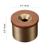 Brass Ashtray for Cigarettes Rosewood or Ebony Funnel Lid Cool Cute Ash Tray Windproof Smokeless Lidded Covered