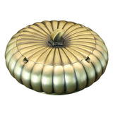 Brass pumpkin ashtray with lid vintage metal cigarette ashtray top view