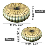 Metal ashtray size dimensions chart small and large options brass finish