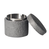 Cement Ashtray with Stainless Steel Removable Tray With Lid