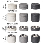 Cement Ashtray with Stainless Steel Removable Tray With or Without Lid