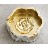 Ceramic Ashtray Flower Shape Pattern Cool Cute Porcelain Pottery Clay Ash Tray Flower