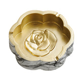 Ceramic Ashtray Flower Shape Pattern Cool Cute Porcelain Pottery Clay Ash Tray Flower