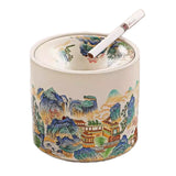 Ceramic Ashtray with Lid Vintage Style Cool Cute Ash Tray