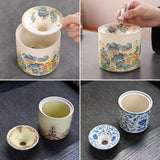 Ceramic Ashtray with Lid Vintage Style Cool Cute Ash Tray