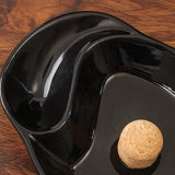 Ceramic Pipe Ashtray Large Black Cool Ash Tray