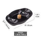 Ceramic Pipe Ashtray Large Black Cool Ash Tray