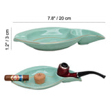 Ceramic Pipe Ashtray Large Black Cool Ash Tray