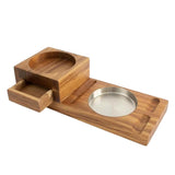 Cigar Ashtray Whiskey Glass Holder Wooden Tray