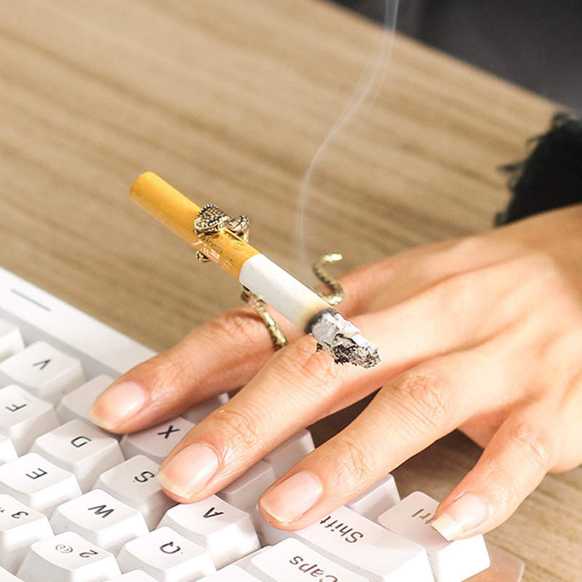 lion ring cigarette holder Cigarette Holder Ring Metal (pack of 2) – Ashtray Planet