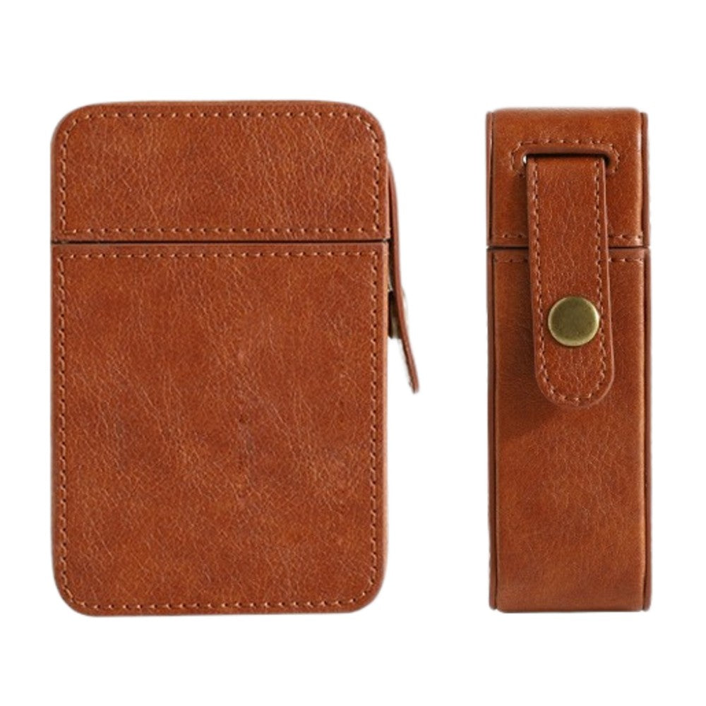 leather cigarette pouch Cigarette Pouch with Lighter Holder and Wrist Strap Black leather cigarette pouch Cigarette Pouch with Lighter Holder and Wrist Strap Black