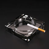 crystal glass ashtray vintage large modern square ash tray classy luxury black