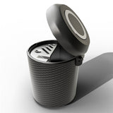 Cool Car Ashtray Black Covered Lidded Windproof Smokeless Ash Tray
