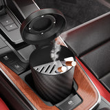Cool Car Ashtray Black Covered Lidded Windproof Smokeless Ash Tray