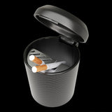Cool Car Ashtray Black Covered Lidded Windproof Smokeless Ash Tray
