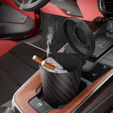 Cool Car Ashtray Black Covered Lidded Windproof Smokeless Ash Tray