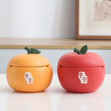 Covered Ashtray Apple Orange Ceramic Ash Tray Smokeless Windproof Cool Cute Home Decor