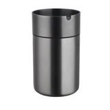 metal ashtray with lid stainless steel covered ash tray for car outdoor cool smokeless windproof black