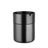 metal ashtray with lid stainless steel covered ash tray for car outdoor cool smokeless windproof silver