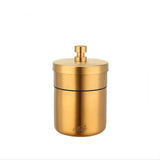 metal ashtray with lid stainless steel covered ash tray for car outdoor cool smokeless windproof gold