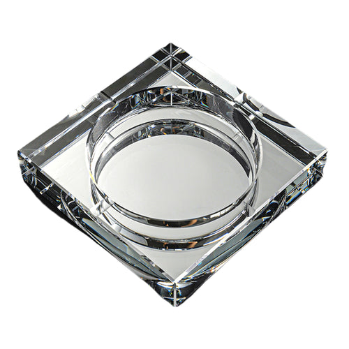 crystal glass ashtray vintage large modern square ash tray classy luxury