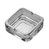 Crystal Glass Square Ashtray Minimalist Ash Tray Clear Transparent