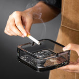 Crystal Glass Square Ashtray Minimalist Ash Tray