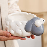 Cute Lamb Ashtray Cool Ceramic Animal Ash Tray Minimalist White