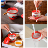 Cute Lidded Ashtray Resin Lovely Duck Couple Covered Ash Tray with Lid