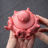 Ceramic Octopus Ashtray with Lid Handmade Smokeless Decorative Cigarette Ash Tray