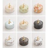 Elegant Covered Ceramic Ashtray with Golden Deer Knob Cool Cute Lidded Outdoor Smokeless Ash Tray