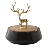 Elegant Elk Covered Ashtray Nordic Lidded Smokeless Outdoor Cool Ash tray