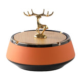 Elegant Elk Covered Ashtray Nordic Lidded Smokeless Outdoor Cool Ash tray