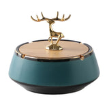 Elegant Elk Covered Ashtray Nordic Lidded Smokeless Outdoor Cool Ash tray