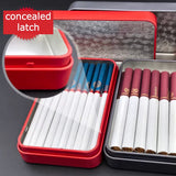 Embossed Metal Cigarette Case with Concealed Latch