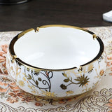 European Luxury Ceramic Ashtray Baroque-Inspired Design Ash Tray Porcelain