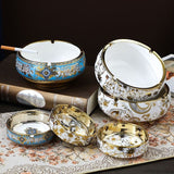 European Luxury Ceramic Ashtray Baroque-Inspired Design Ash Tray Porcelain