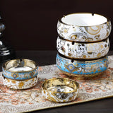 European Luxury Ceramic Ashtray Baroque-Inspired Design Ash Tray Porcelain