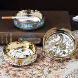 European Luxury Ceramic Ashtray Baroque-Inspired Design Ash Tray Porcelain