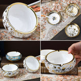 European Luxury Ceramic Ashtray Baroque-Inspired Design Ash Tray Porcelain