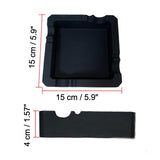 Flexible Silicone Ashtray for Cigarettes Cigars Black Ash Tray